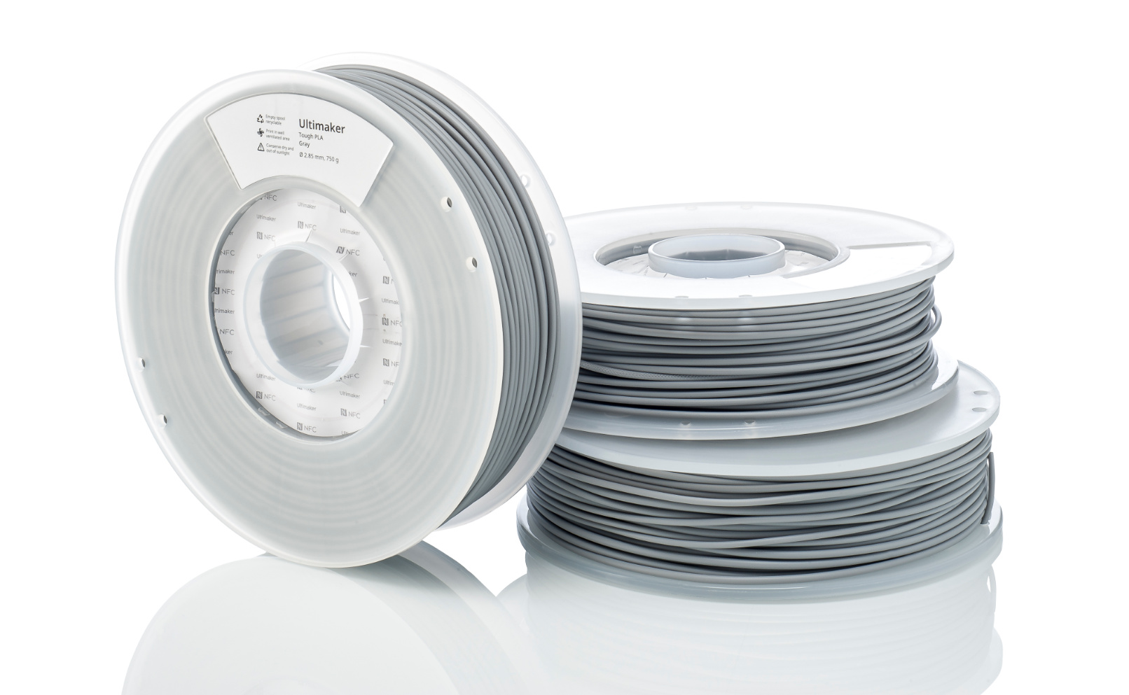 Ultimaker Gray Tough PLA 2.85mm (0.75kg), product image from Sourcegraphics